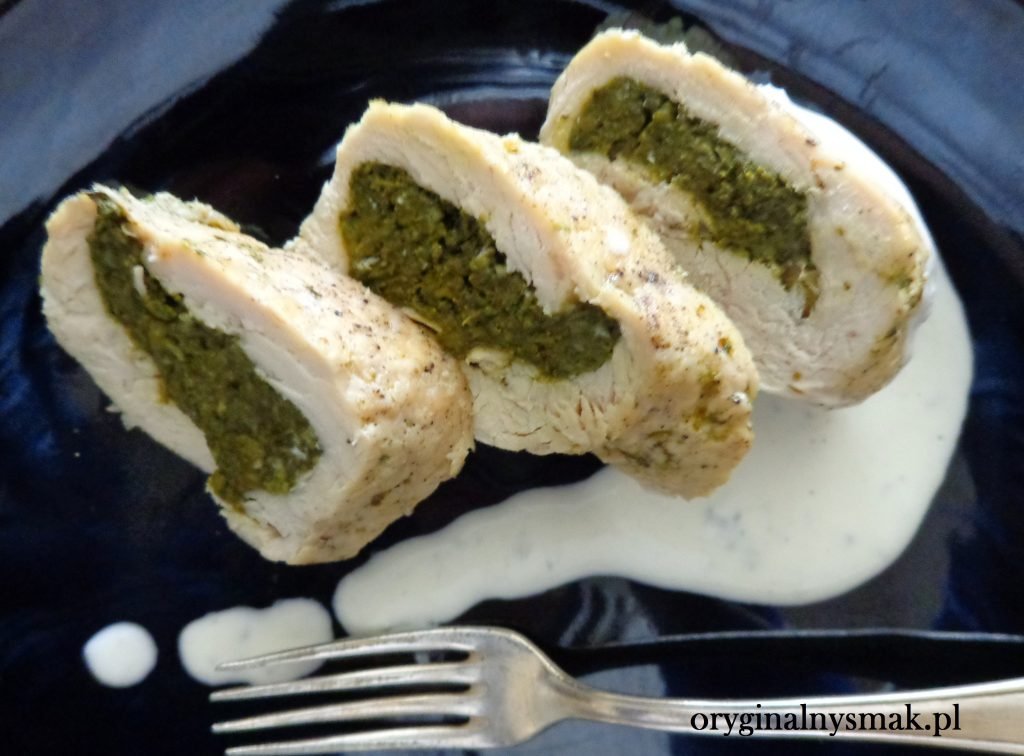 Roladki z indyka ze szpinakiem