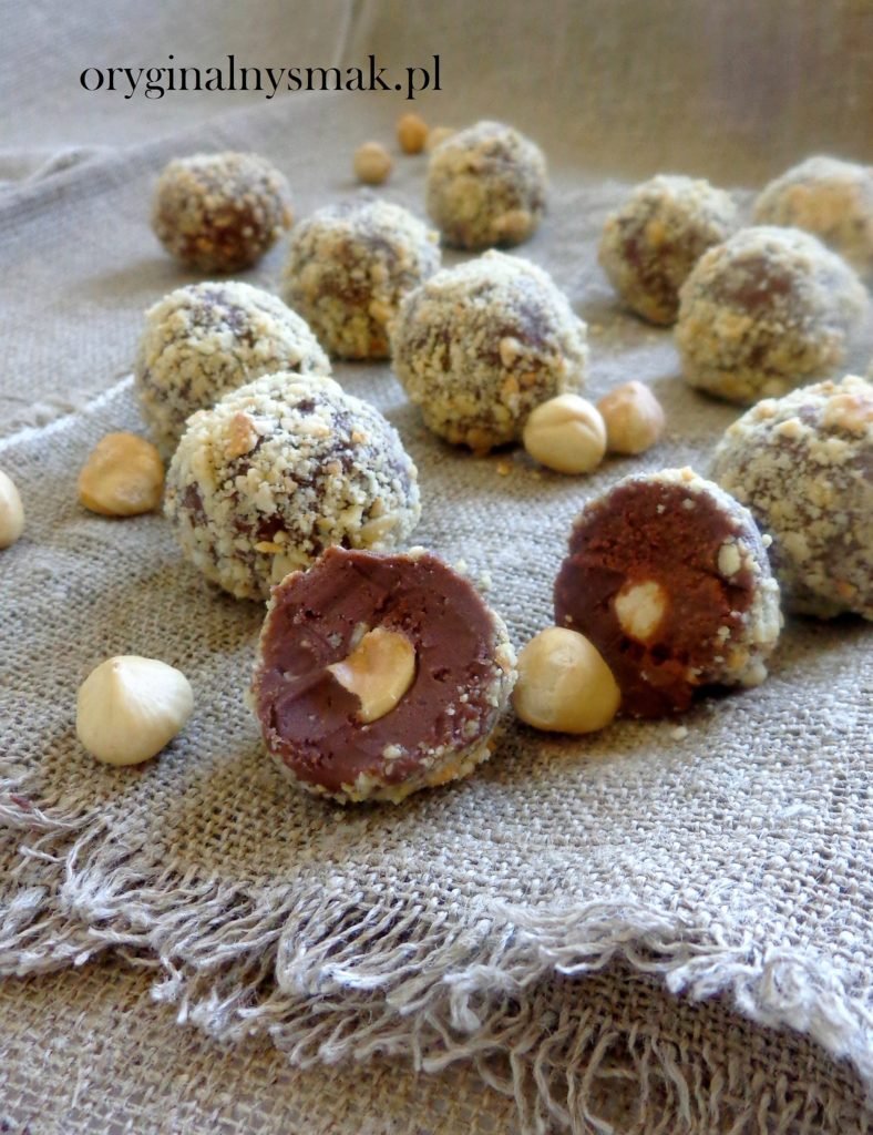 Trufle czekoladowe z orzechami laskowymi