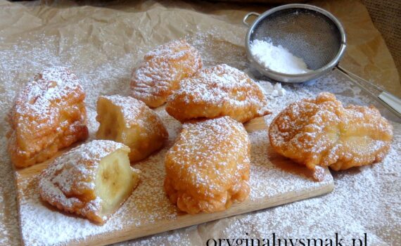 Smażone banany w cieście