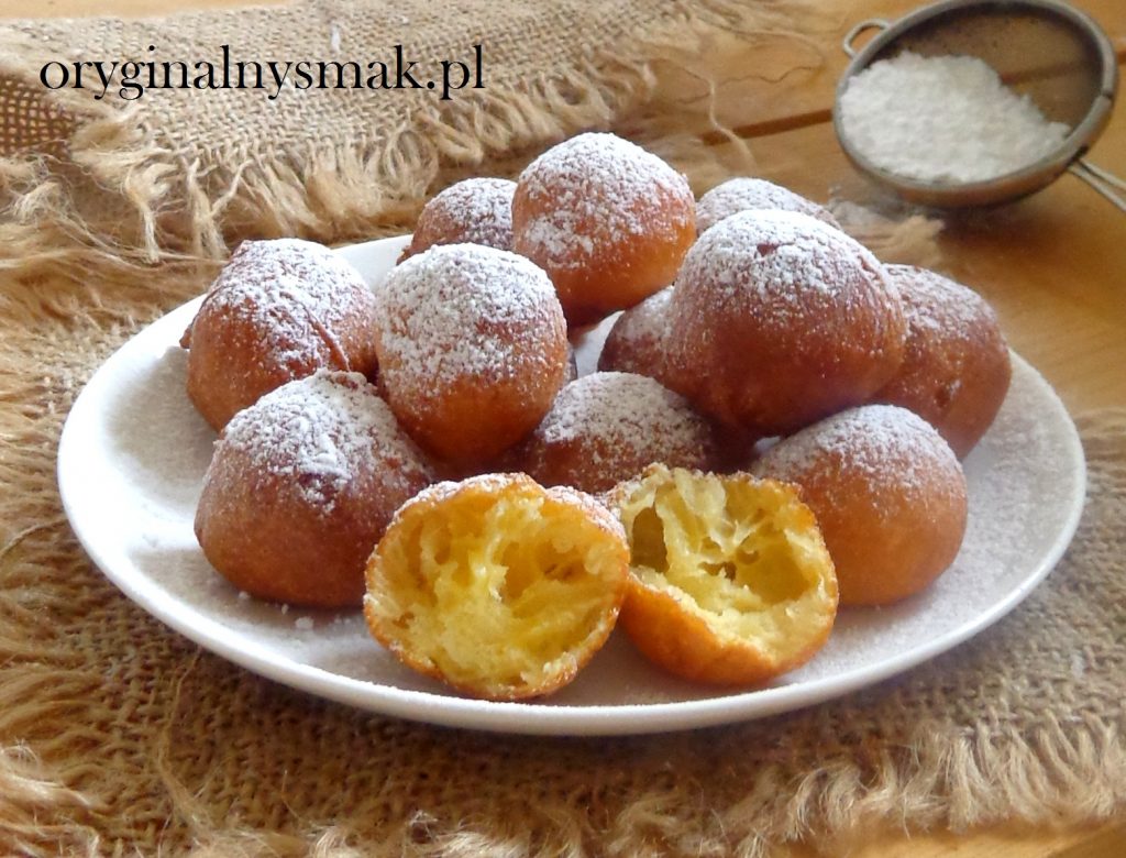 Mini pączki budyniowe