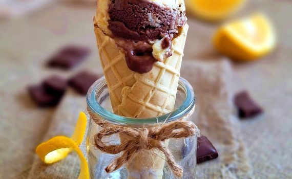 Lody pomarańczowo - czekoladowe
