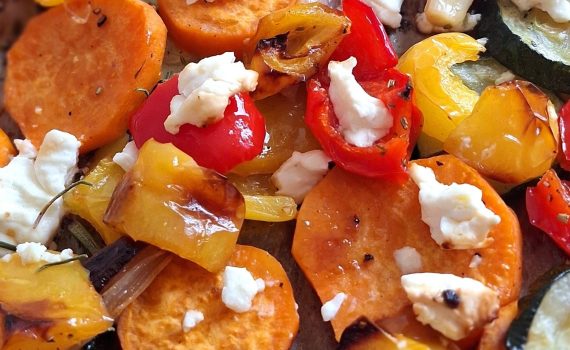 Pieczone warzywa z fetą