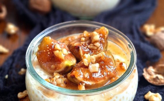 Pudding z tapioki z karmelizowanymi figami