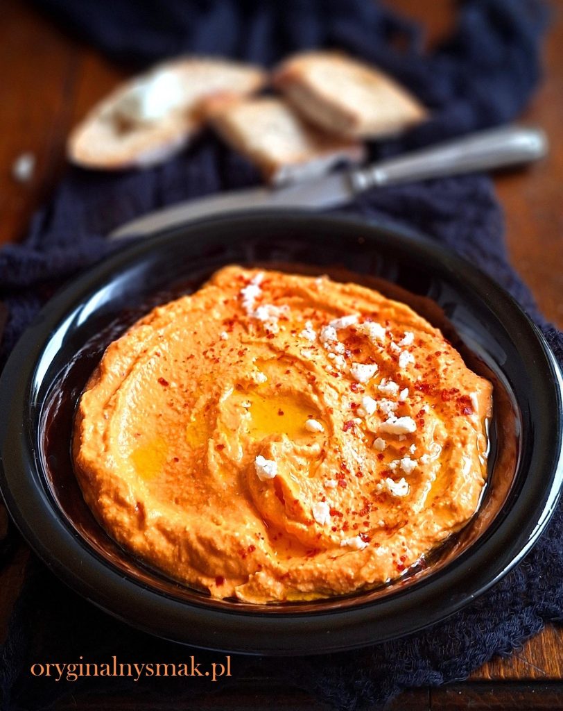 Pasta z fety i pieczonej papryki - Tirokafteri